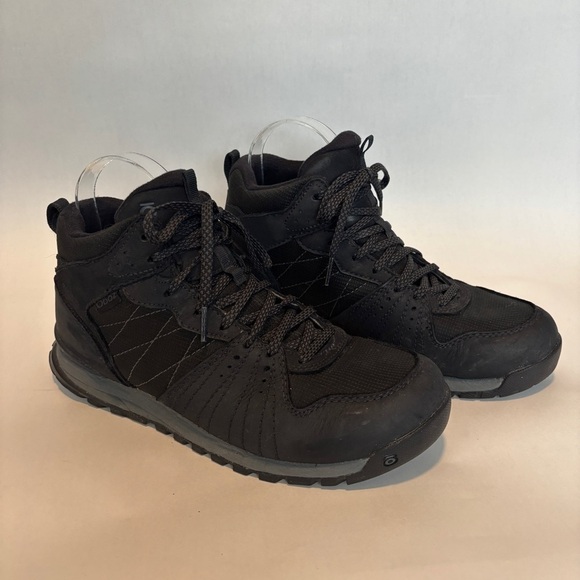 Oboz Women's black lace up Bozeman Mid Waterproof outdoor Hiking Boots size 9 - Picture 1 of 12
